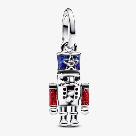 NWOT Moveable Nutcracker Christmas Dangle Charm Sterling Silver 925 - Picture 1 of 13